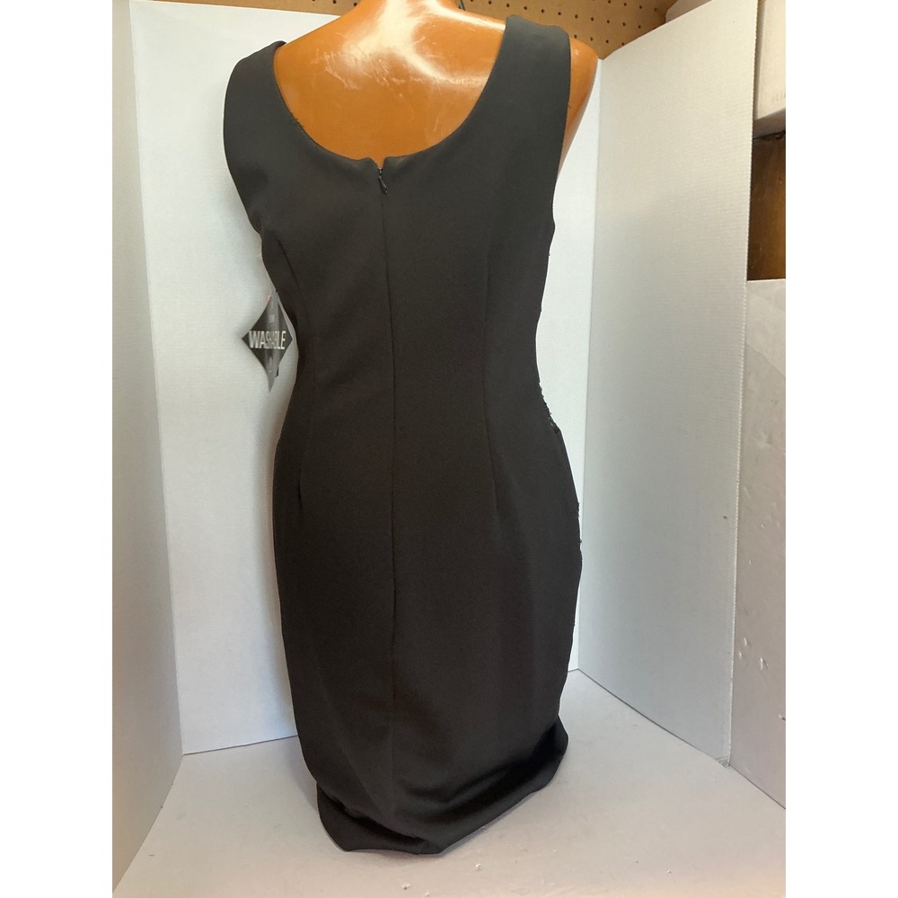 R&M Richard's Black Sequin Tiered Sheath Cocktail Dress Size 6 Formal NWT - Picture 7 of 16